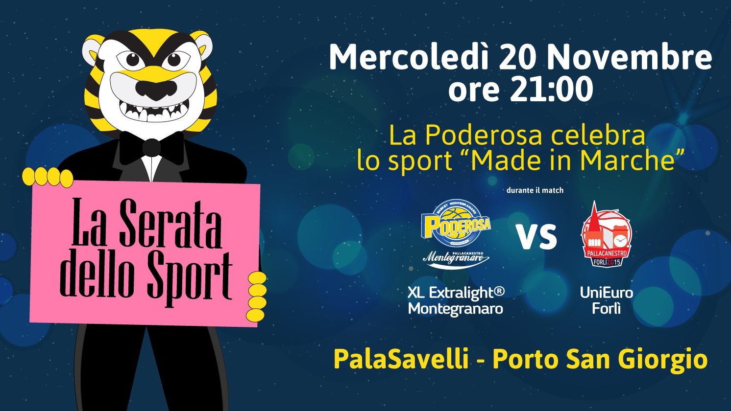 Poderosa Montegranaro, Mercoledì 20 la 2° edizione della ''Serata dello Sport'' - Serie A2 Girone Est - Basketmarche.it